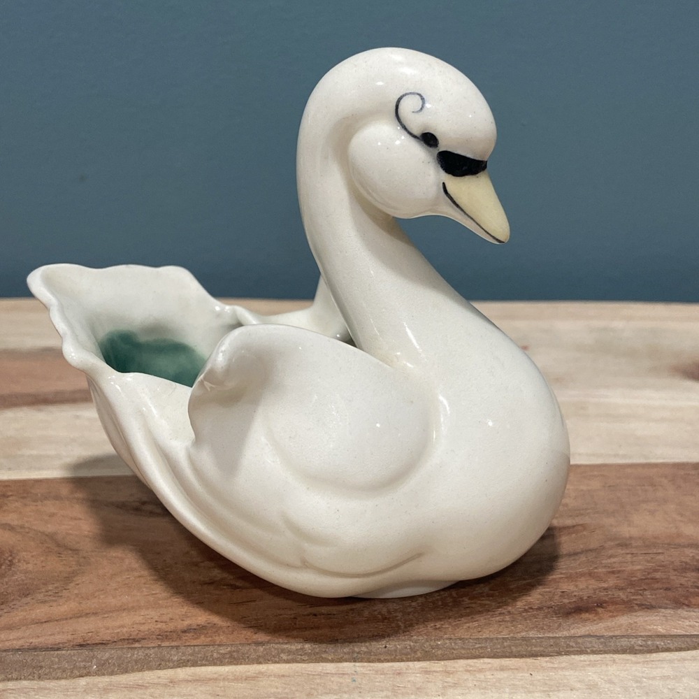 Kay Finch Swan Mini Planter Bowl California Pottery